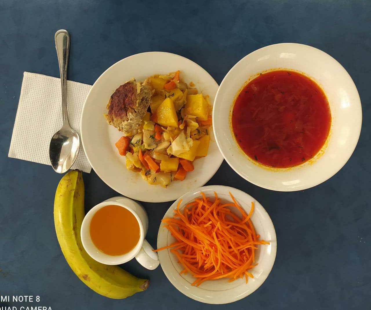 Ақпан айы 1-апта , 4-күн ас мәзірі. 2021-2022 оқу жылы.