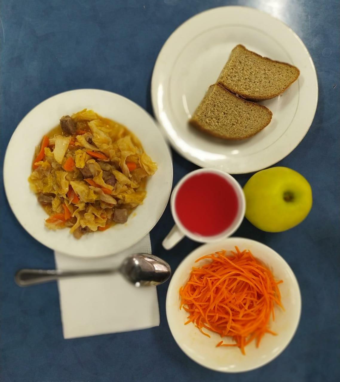 Ақпан айы 2-апта , 2-күн ас мәзірі. 2021-2022 оқу жылы.