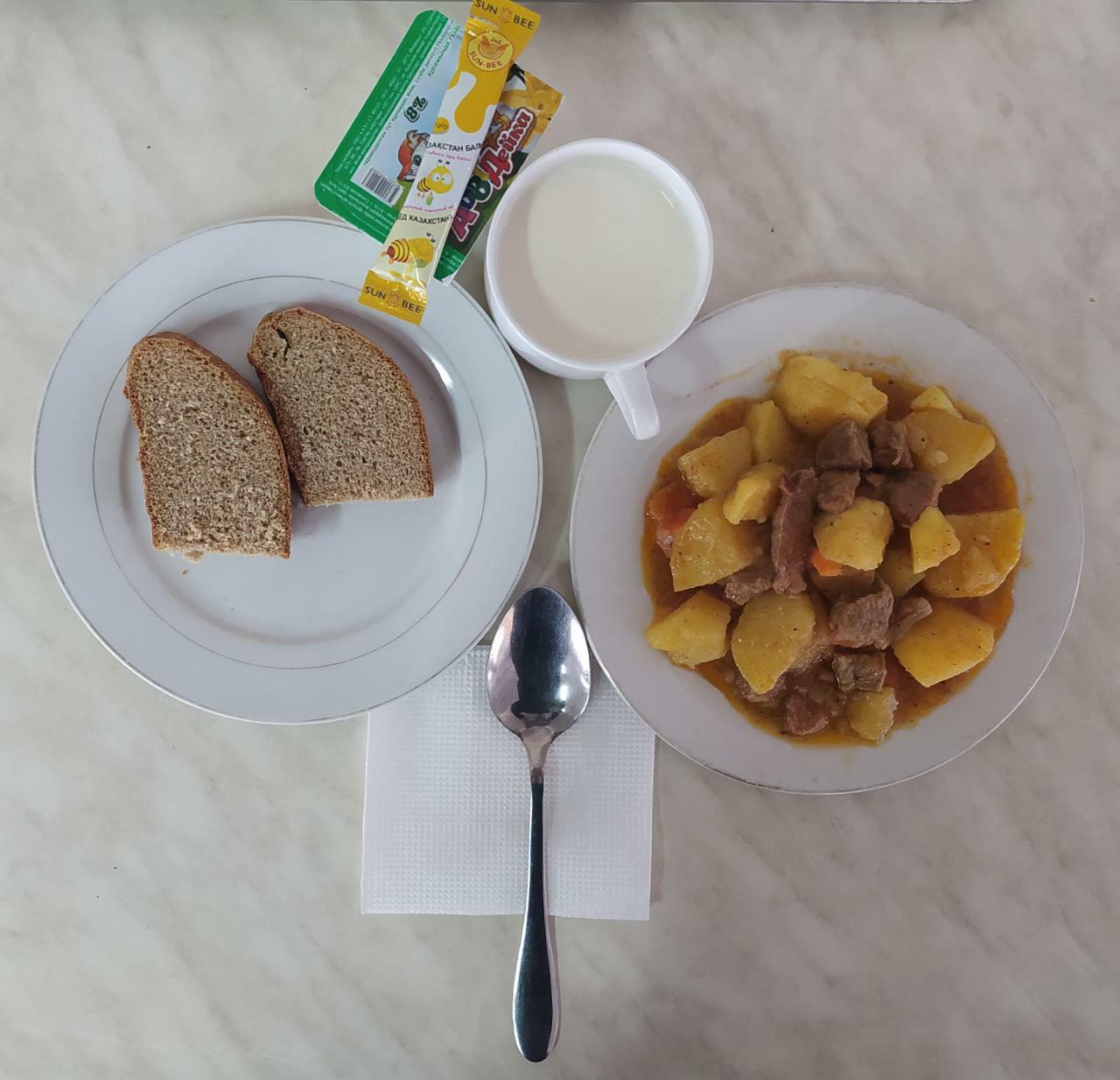 Ақпан айы 3-апта , 5-күн ас мәзірі. 2021-2022 оқу жылы.