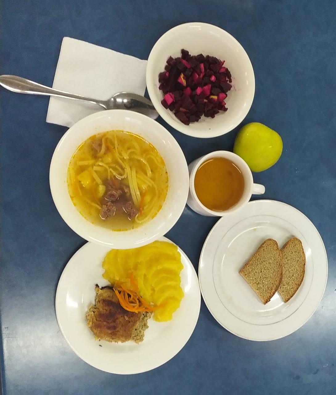 Ақпан айы 4-апта , 4-күн ас мәзірі. 2021-2022 оқу жылы.