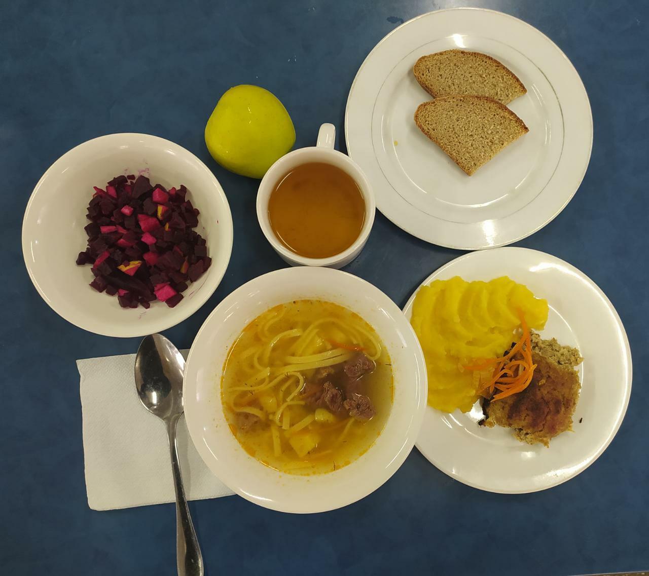 Сәуір айы 4-апта , 4-күн ас мәзірі. 2021-2022 оқу жылы.