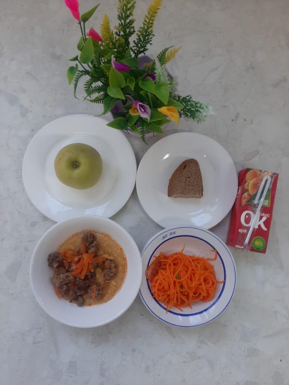 Қаңтар айы 3-апта 1-күн ас мәзірі. 2022-2023 оқу жылы